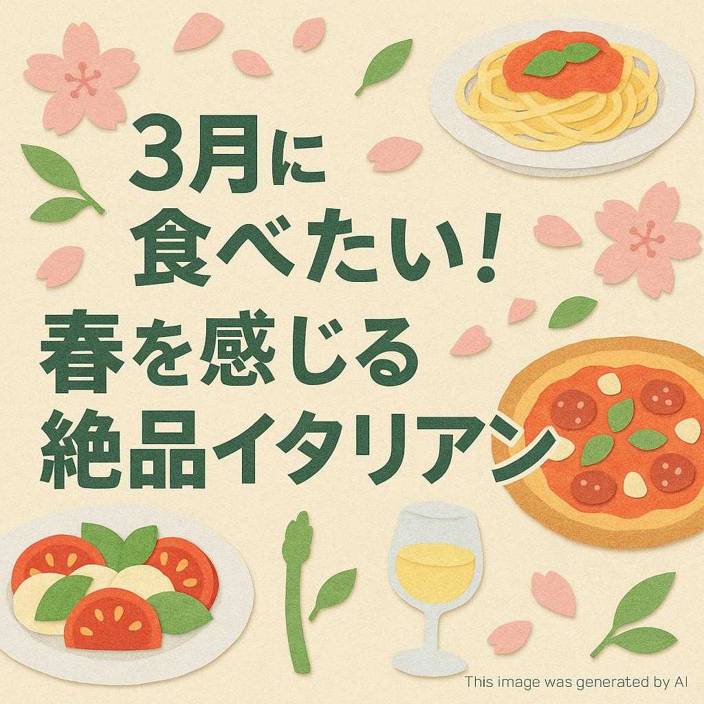 3月に食べたい!春を感じる絶品イタリアン
